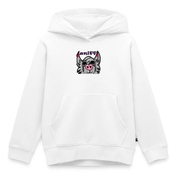 Pelziger Schnüffeln - Kinder Premium Organic Hoodie - Weiß - Vorne - AI Model Kid Female (0cm)