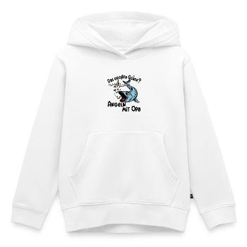 Angeln mit Opa ist das größte Glück - Kinder Premium Organic Hoodie - Weiß - Vorne - AI Model Kid Female (0cm)