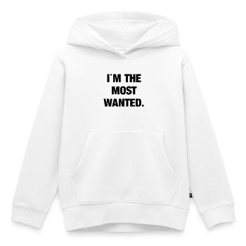 I`m the most wanted - Kinder Premium Organic Hoodie - Weiß - Vorne - AI Model Kid Female (0cm)