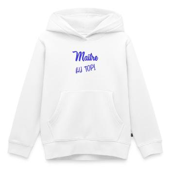 MEISTER. MEISTER. HUMOR - Kinder Premium Organic Hoodie - Weiß - Vorne - AI Model Kid Female (0cm)