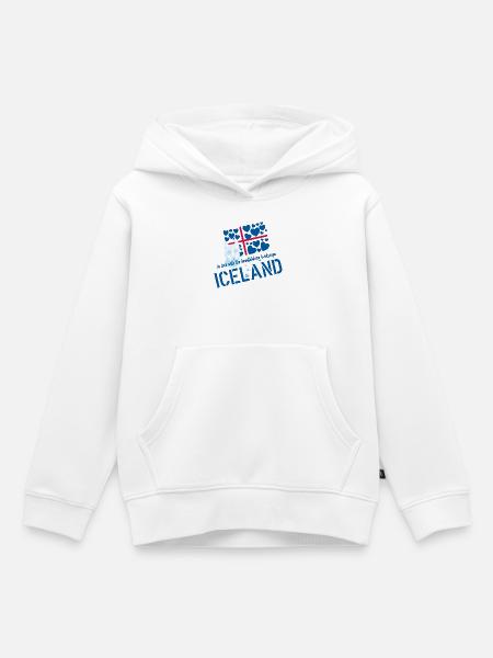 Iceland fox - Kinder Premium Organic Hoodie - Weiß