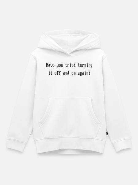 On or Off - Kinder Premium Organic Hoodie - Weiß