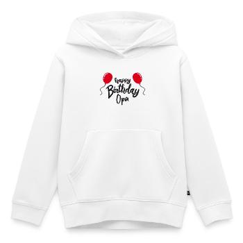Happy Birthday Opa - Luftballon - Geburtstag - Kinder Premium Organic Hoodie - Weiß - Vorne - AI Model Kid Female (0cm)
