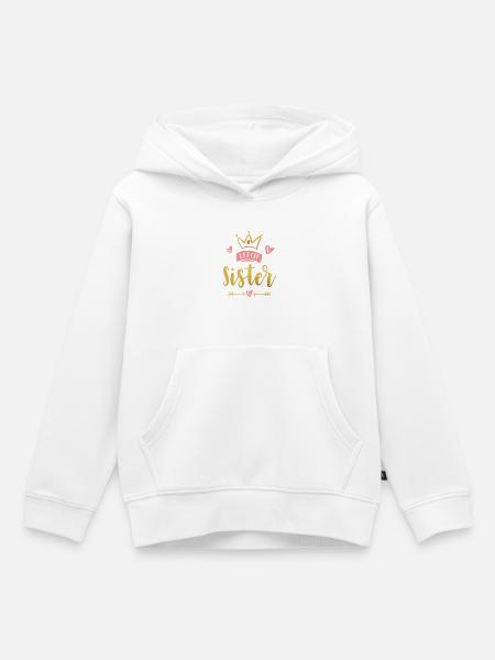 Little Sister Announcement – Baby & Kids Clothes - Kids Premium Organic Hoodie - white
