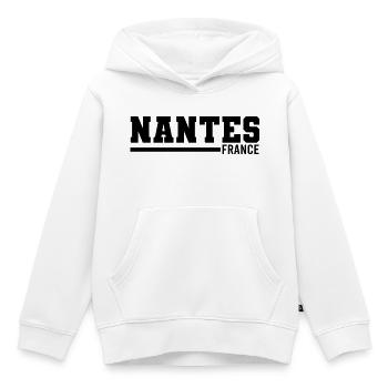 Nantes | Frankreich - Kinder Premium Organic Hoodie - Weiß - Vorne - AI Model Kid Female (0cm)