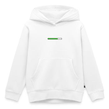 Loading bar Black Green - Kids Premium Organic Hoodie - white - Front - AI Model Kid Female (0cm)
