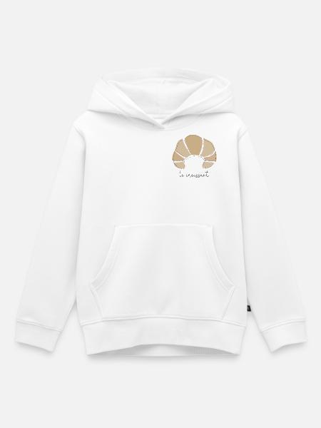 Croissant³. - Kinder Premium Organic Hoodie - Weiß