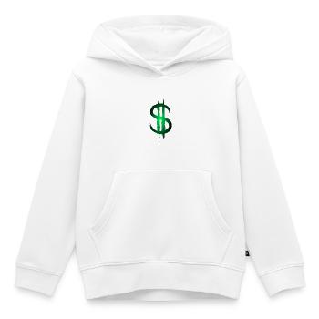 Dollarzeichen Dollar Geld Symbol - Kinder Premium Organic Hoodie - Weiß - Vorne - AI Model Kid Female (0cm)