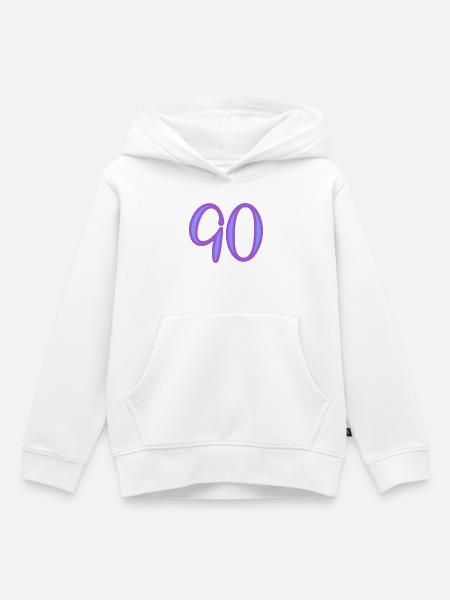 90 - Kinder Premium Organic Hoodie - Weiß
