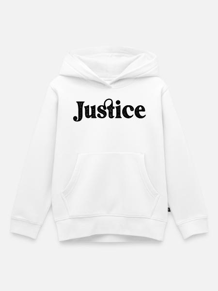 Design Justice Word - Kinder Premium Organic Hoodie - Weiß