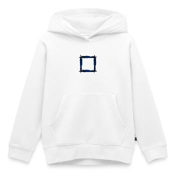 Quadrat Rahmen - Kinder Premium Organic Hoodie - Weiß - Vorne - AI Model Kid Female (0cm)
