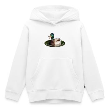 Plappermaul labern schnattern Ente - Kinder Premium Organic Hoodie - Weiß - Vorne - AI Model Kid Female (0cm)