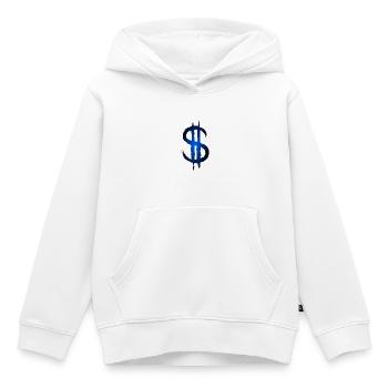 Dollarzeichen Dollar Geld Symbol - Kinder Premium Organic Hoodie - Weiß - Vorne - AI Model Kid Female (0cm)