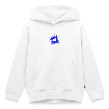 Herz Fleck Tinte Blau - Kinder Premium Organic Hoodie - Weiß - Vorne - AI Model Kid Female (0cm)