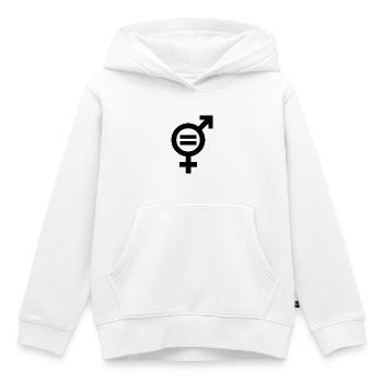 Gender Equality Symbol Emanzipation Gleichstellung - Kinder Premium Organic Hoodie - Weiß - Vorne - AI Model Kid Female (0cm)
