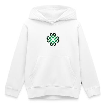 Keltische Knoten Herz Unendlichkeit Symbol Endlos - Kinder Premium Organic Hoodie - Weiß - Vorne - AI Model Kid Female (0cm)