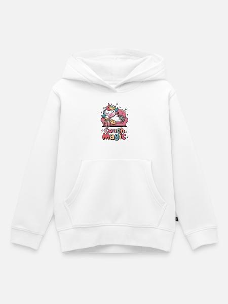 Couch-Magie - Kinder Premium Organic Hoodie - Weiß