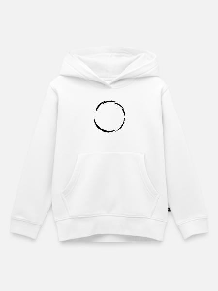 Kreis Symbol - Kinder Premium Organic Hoodie - Weiß
