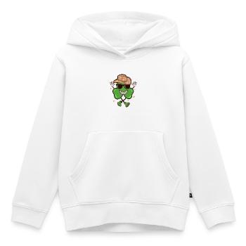 Ein glücklicher Cowboy Retro St Patty s Day - Kinder Premium Organic Hoodie - Weiß - Vorne - AI Model Kid Female (0cm)