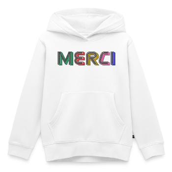 Vielen Dank - Kinder Premium Organic Hoodie - Weiß - Vorne - AI Model Kid Female (0cm)