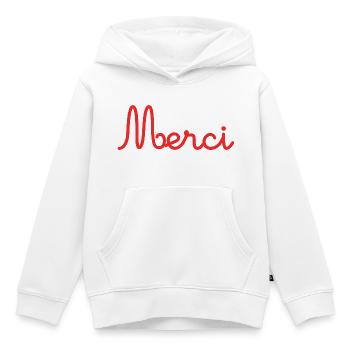 VIELEN DANK. DANKE. VIELEN DANK. JAHRESTAG. GEBURT. - Kinder Premium Organic Hoodie - Weiß - Vorne - AI Model Kid Female (0cm)