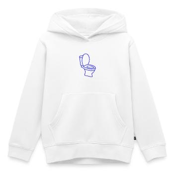 Klo WC Toilette - Kinder Premium Organic Hoodie - Weiß - Vorne - AI Model Kid Female (0cm)