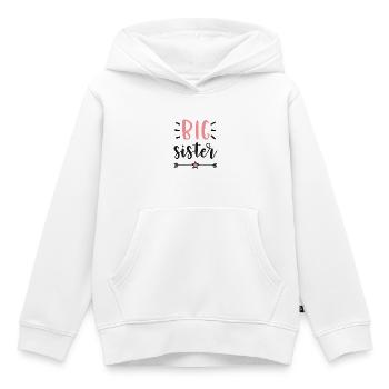 Big Sister Ankündigung – Baby- und Kinderkleidung - Kinder Premium Organic Hoodie - Weiß - Vorne - AI Model Kid Female (0cm)