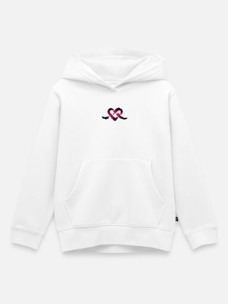 Herz Knoten - Kinder Premium Organic Hoodie - Weiß