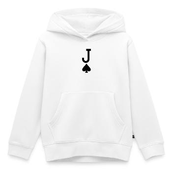 Poker Spielkarte - Pik Bube / Joker - Kinder Premium Organic Hoodie - Weiß - Vorne - AI Model Kid Female (0cm)