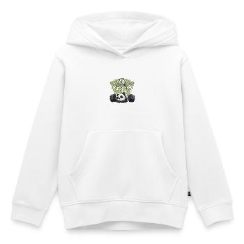 Pause zwischen den Sätzen - Kinder Premium Organic Hoodie - Weiß - Vorne - AI Model Kid Female (0cm)