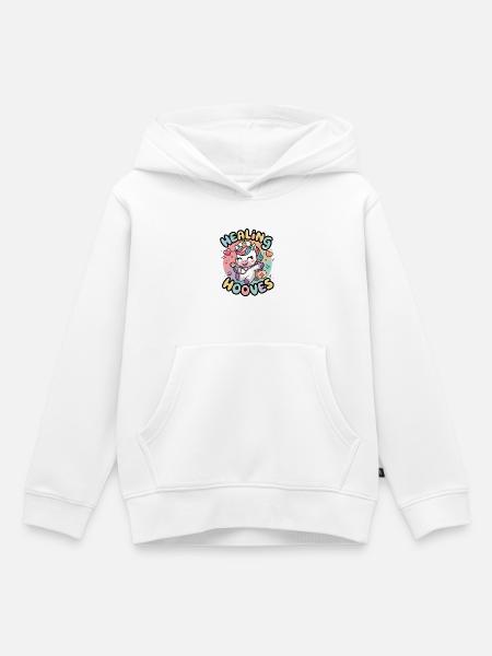 Heilende Hufe - Kinder Premium Organic Hoodie - Weiß