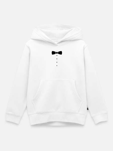 Fliege oder Krawatte Kostüm. - Kinder Premium Organic Hoodie - Weiß
