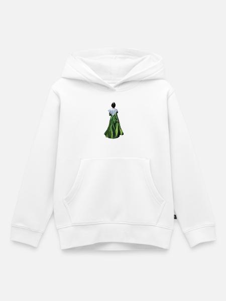Arlesienne Grün - Kinder Premium Organic Hoodie - Weiß