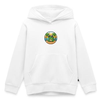Frosch Lustige Cartoon Sommer Strand Sonnenbrille Aufkleber - Kinder Premium Organic Hoodie - Weiß - Vorne - AI Model Kid Female (0cm)