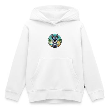 Standard Schnauzer Hunderasse Cartoon Sonnenbrille - Kinder Premium Organic Hoodie - Weiß - Vorne - AI Model Kid Female (0cm)