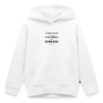 cholerisch ehrlich Choleriker - Kinder Premium Organic Hoodie - Weiß - Vorne - AI Model Kid Female (0cm)