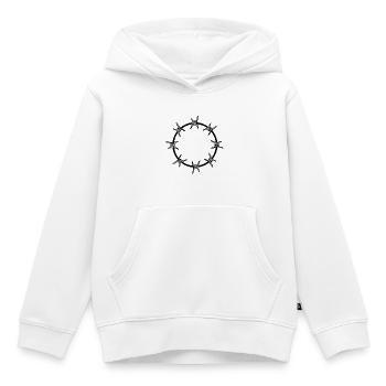 Stacheldraht Kreis Kreisform - Kinder Premium Organic Hoodie - Weiß - Vorne - AI Model Kid Female (0cm)