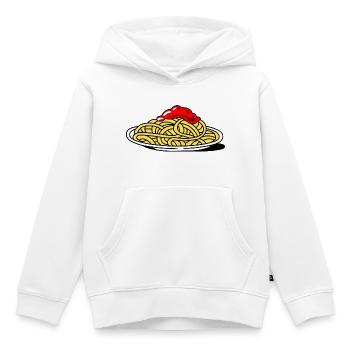 Spaghetti mit Tomaten - Kinder Premium Organic Hoodie - Weiß - Vorne - AI Model Kid Female (0cm)