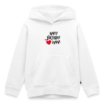 Happy Birthday Mama - Kinder Premium Organic Hoodie - Weiß - Vorne - AI Model Kid Female (0cm)
