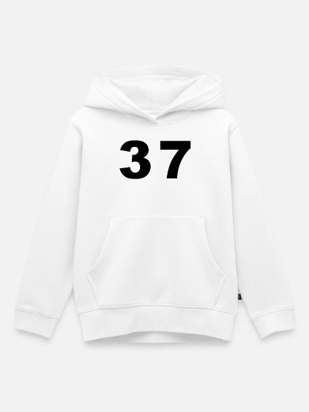 Number - 37 - siebenunddreißig - Kinder Premium Organic Hoodie - Weiß