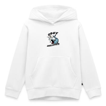 Opa's Angelexperte - Angeln mit Opa - Kinder Premium Organic Hoodie - Weiß - Vorne - AI Model Kid Female (0cm)