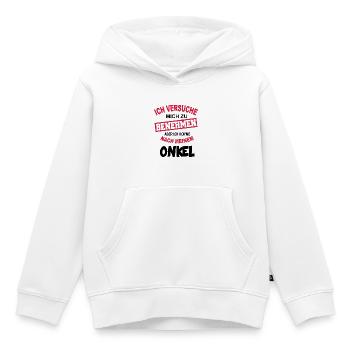 Baby Kinder Benehmen Sprüche Lustig Opa Onkel - Kinder Premium Organic Hoodie - Weiß - Vorne - AI Model Kid Female (0cm)