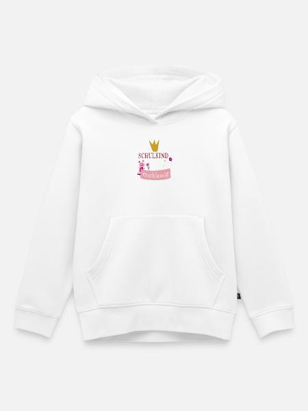 Schulkind erstklassig - Kinder Premium Organic Hoodie - Weiß