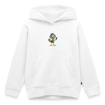 Emu Lustige Zeichentrickfigur Kopfhörermusik - Kinder Premium Organic Hoodie - Weiß - Vorne - AI Model Kid Female (0cm)