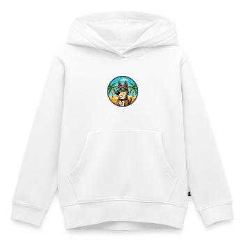 Prazsky Krysarik Hunderasse Cartoon Sonnenbrille Strand - Kinder Premium Organic Hoodie - Weiß - Vorne - AI Model Kid Female (0cm)