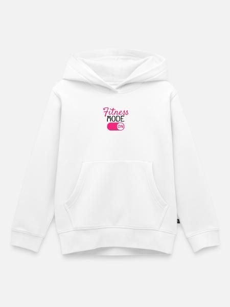 Fitness Modus An - Kinder Premium Organic Hoodie - Weiß