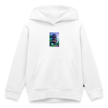 Treehouse Purple - Kinder Premium Organic Hoodie - Weiß - Vorne - AI Model Kid Female (0cm)