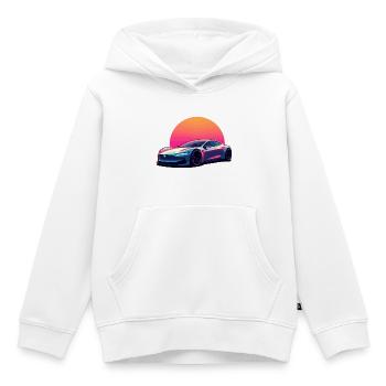 Elektrische Welle - Kinder Premium Organic Hoodie - Weiß - Vorne - AI Model Kid Female (0cm)