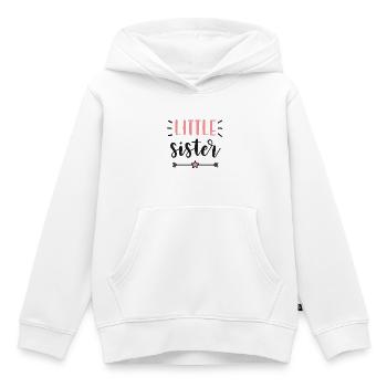 Ankündigung der kleinen Schwester – Baby- und Kinderkleidung - Kinder Premium Organic Hoodie - Weiß - Vorne - AI Model Kid Female (0cm)
