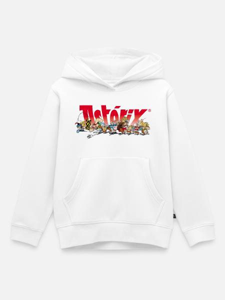 Asterix & Obelix Départ Course - Sweat Premium à capuche enfant bio - blanc
